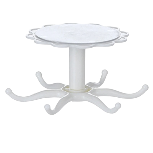 Organizador de cocina autoportante con ganchos Gancho organizador giratorio 360 grados Organizador de cocina 10 x 5 cm blanco