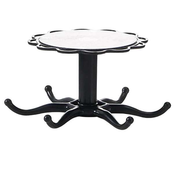 Organizador de cocina autoportante con ganchos Gancho organizador giratorio 360 grados Organizador de cocina 10 x 5 cm negro