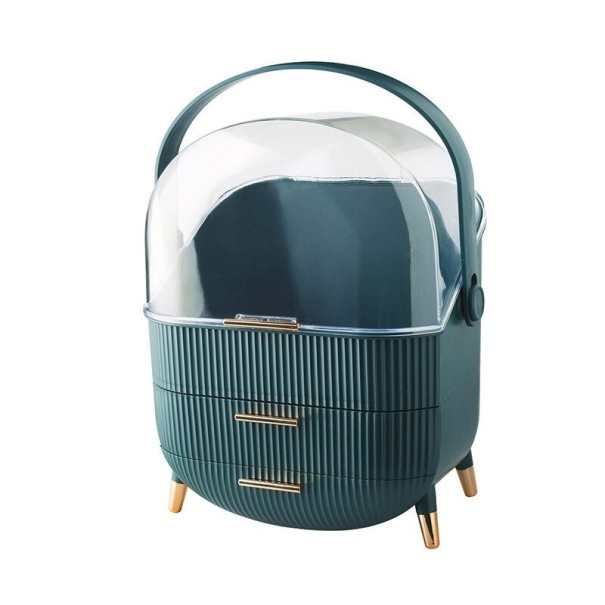 Organizador de cosméticos C694 azul petróleo