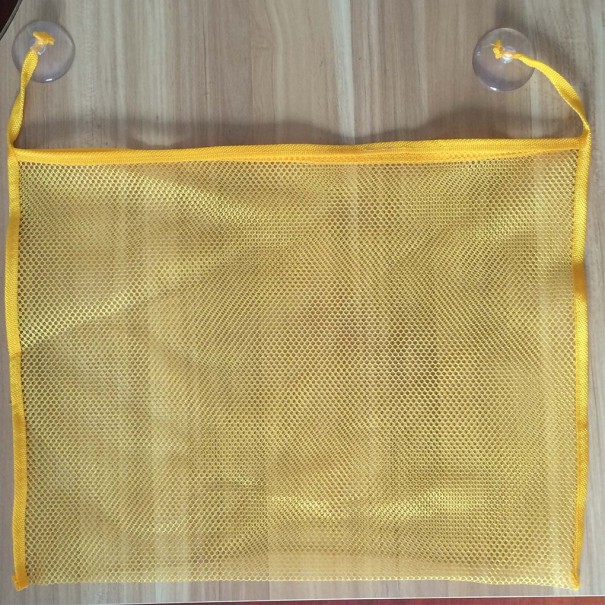 Organizador de crianças para o banho amarelo