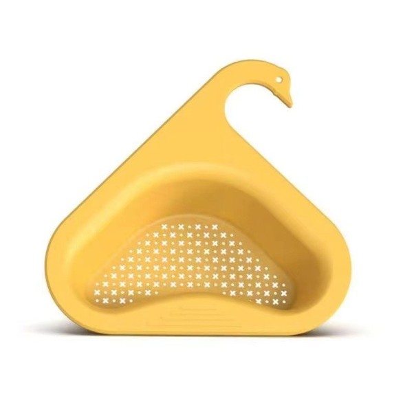 Organizador de fregadero de esquina amarillo