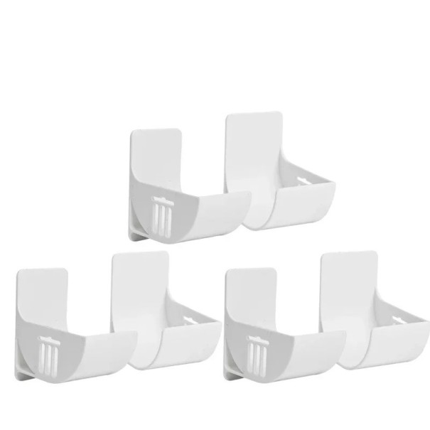 Organizador de plástico adhesivo para bolsas de basura, bandeja práctica para cocina y baño, fácil de instalar, 3 pares 1