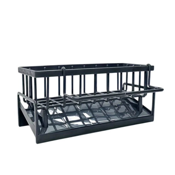 Organizador prático para a pia com prateleira de drenagem 23 x 8.9 x 10 cm sem perfuração suporte à prova de água para esponja e sabão 1