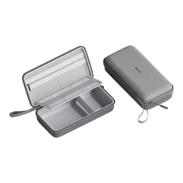 Organizador rígido para electrónica 220 x 110 x 60 mm Oxford 900D Separador deslizante Bolsa con cremallera Para powerbank y cables gris