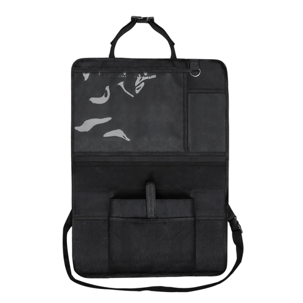 Organizator pentru spatele scaunului din față al mașinii cu buzunar transparent pentru tabletă Organizator de depozitare Oxford material pentru jucării și sticle 1