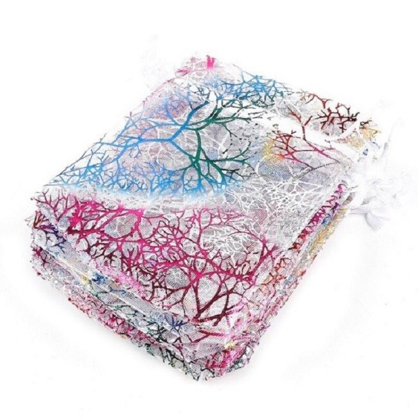 Organza gaveposer 50 stk. hvid XL