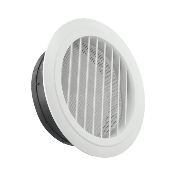 Orificiu de ventilație rotund 100 mm 140x65x92 mm Grilă din plastic ajustabilă ABS Capac lamelar pentru perete și tavan Capac de ventilație rezistent pentru interior 1