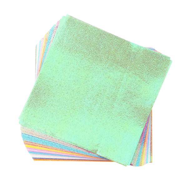 Origami papír třpytivý jednostranný čtvercový 15 × 15 cm 50 ks papírové listy pro skládání scrapbooking dekorace DIY tvoření 1
