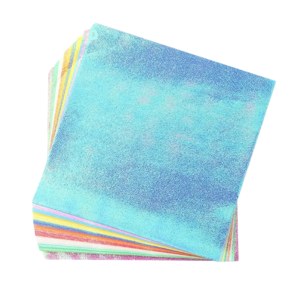 Origami papír třpytivý jednostranný čtvercový 20 × 20 cm 50 ks papírové listy pro skládání scrapbooking dekorace DIY tvoření 1