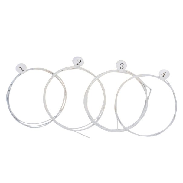Original White Nylon Strings for Ukulele Aquila 4 pcs String Set for Ukulele White Nylon Design Suitable for Replacement Complete Package 1