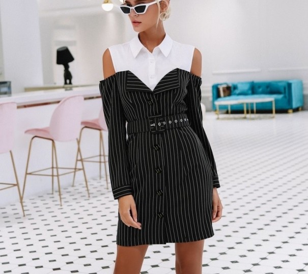 Originele gestreepte jurk XS