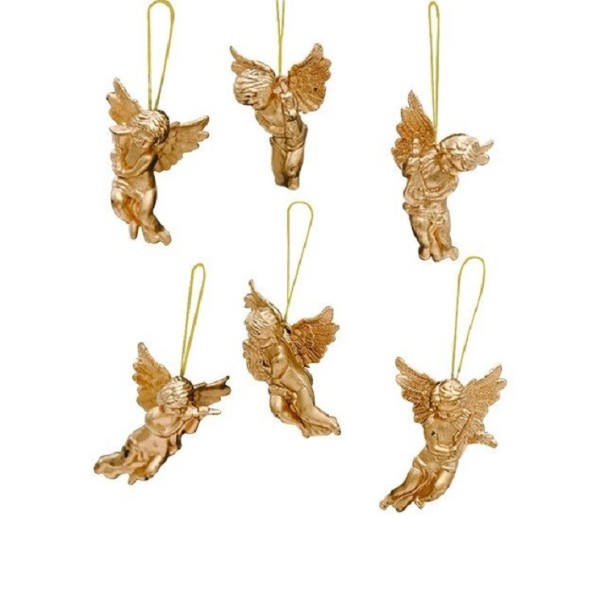 Ornamento de Natal Anjo 6 un dourado