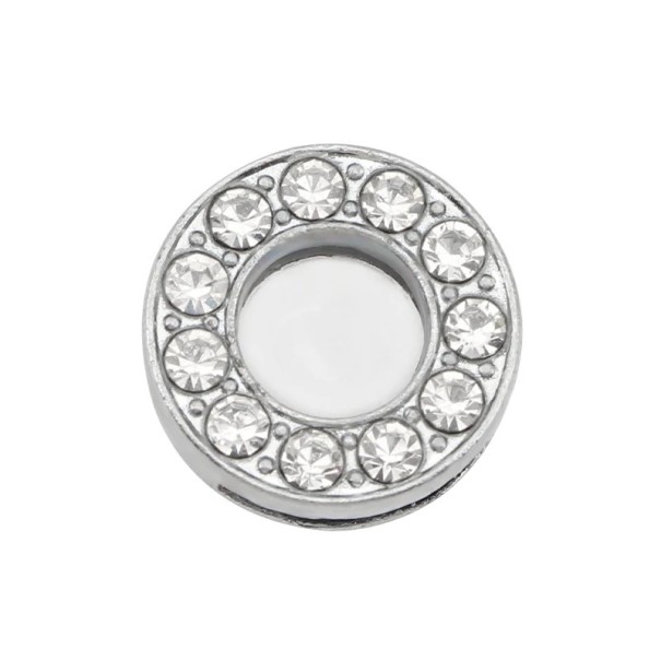 Ornement en strass pour crocs lettre O 2,5–3 cm décoration en PVC argentée pour personnalisation de chaussures et création d'initiales 1