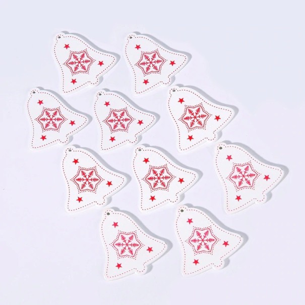 Ornements de Noël en bois 10 pcs C585 14