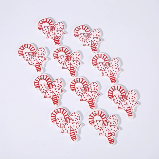 Ornements de Noël en bois 10 pcs C585 29