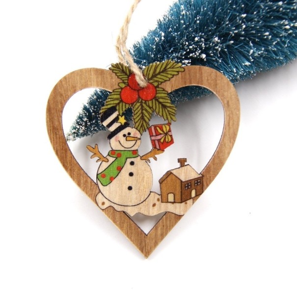 Ornements de Noël en bois 4 pièces 5