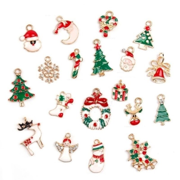 Ornements de Noël en métal 19 pcs 1
