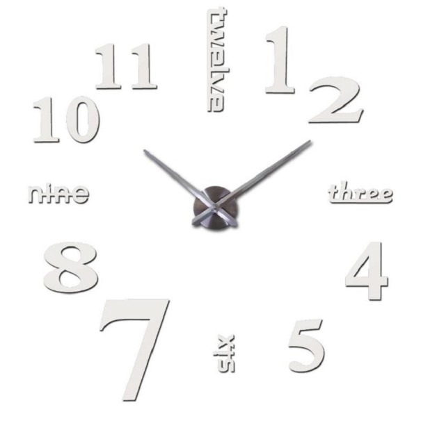 Orologi da parete autoadesivi G1705 bianco 68,5 cm