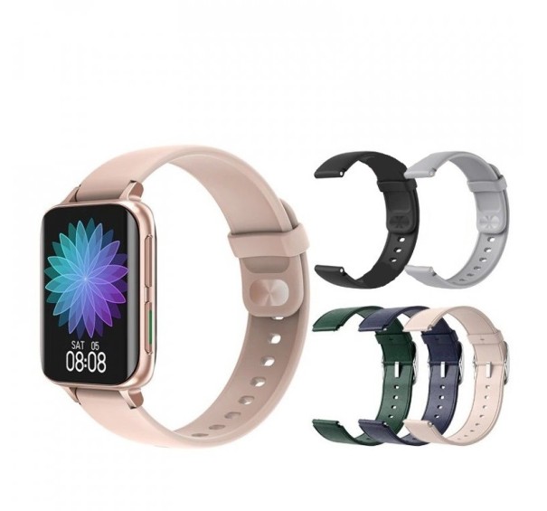 Orologi intelligenti con 5 cinturini intercambiabili rosa chiaro