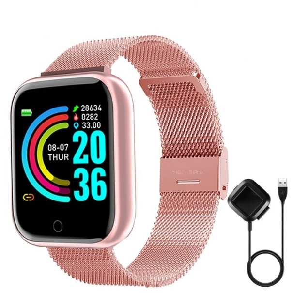 Orologi intelligenti con caricatore K1389 rosa