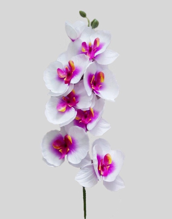 Orquídeas artificiales decorativas blanco-rosa