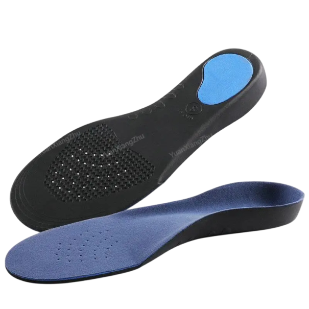 Orthopädische Gel-Schuheinlagen Blaue Farbe Universalgröße Weiche Polsterung Stoßdämpfung Fußgewölbeunterstützung Gesundes Gehen Komfort 38-40