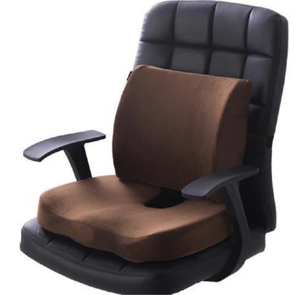 Orthopädisches Plüschkissen mit Rückenlehne P4087 braun Orthopädisches Plüschkissen mit Rückenlehne P4087 braun