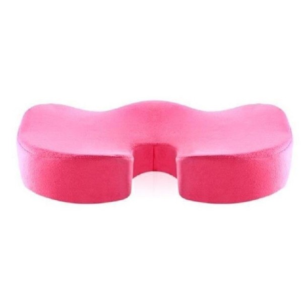 Ortopædisk sædehynde i memory foam rosa
