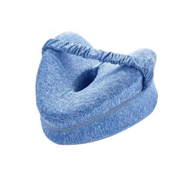 Ortopéd párna a lábak között memóriahabbal Térd- és csípőtámasz Jobb alvás Ergonomikus kialakítás Egészséges testhelyzet 25×23×13 cm kék