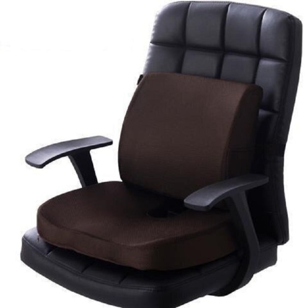Ortopedický podsedák s opěrkou P4088 hnědá