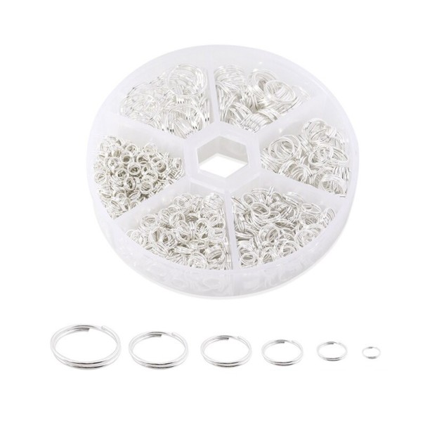 Összekötő gyűrű készlet 690 db ezüst