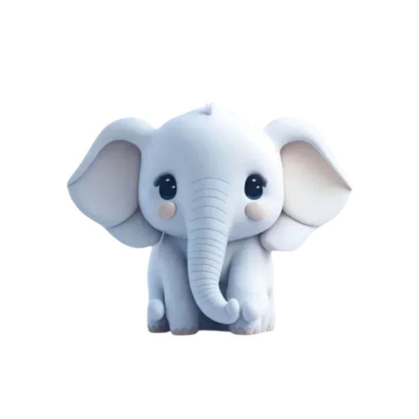 Osv fresh air clip for car ventilation 2D diffuser approx. 6 cm gray elephant decoration for car interior air conditioning