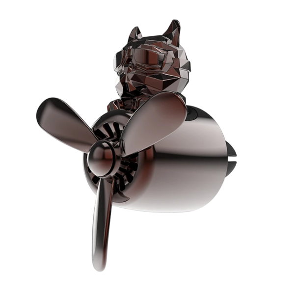 Osv fresh air freshener for car bulldog with propeller ventilation diffuser 7.2 × 6 × 5 cm aroma decoration car interior marrone