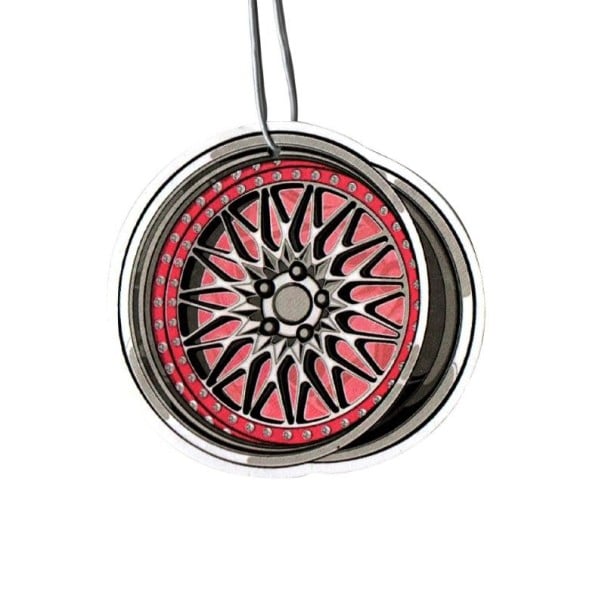 Osv freshener auto design roată pandantiv roșu argintiu accesoriu decorativ interior vehicul