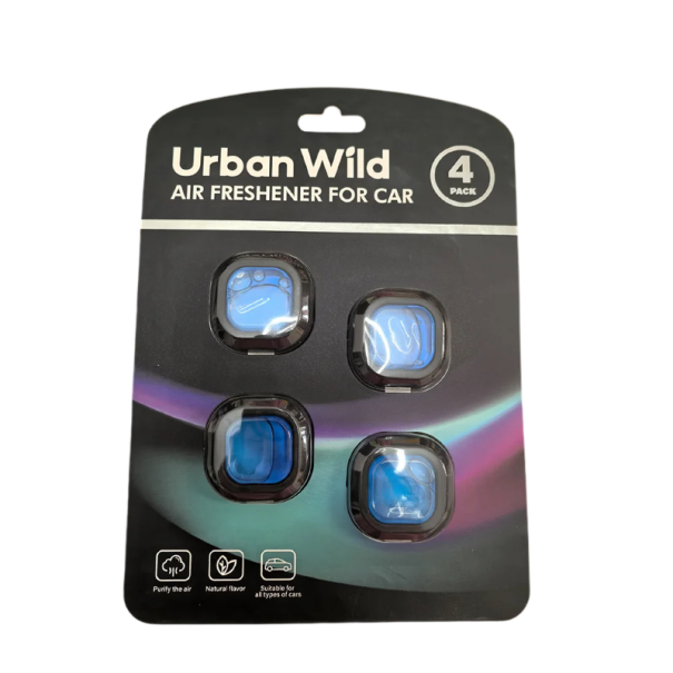 Osvěžovač vzduchu do auta 4 ks dlouhotrvající vůně 3,8 × 3,8 cm kompaktní provedení do interiéru vozu 3