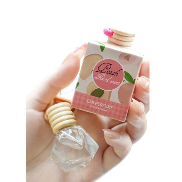 Osvěžovač vzduchu do auta závěsný aromaterapeutický s esenciálními oleji 8 ml mini lahvička 4,7 × 3,9 cm pro interiér vozu 1