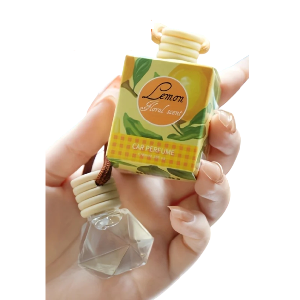 Osvěžovač vzduchu do auta závěsný aromaterapeutický s esenciálními oleji 8 ml mini lahvička 4,7 × 3,9 cm pro interiér vozu 3