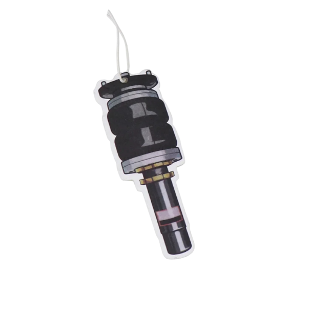 Osvěžovač vzduchu do auta závěsný na zpětné zrcátko motiv autodílu 10 × 3,5 cm pevné provedení černý doplněk interiéru vozu 1