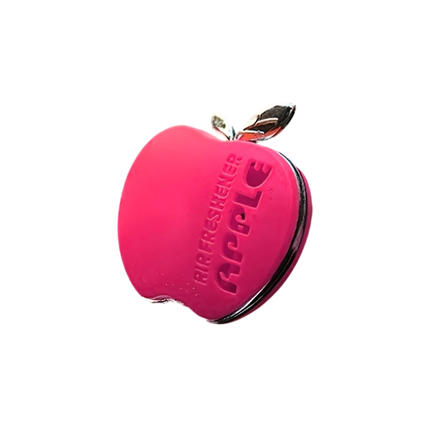 Osvfreshor de aer pentru mașină în formă de măr cu parfum floral 4,7 cm clips de ventilație difuzor pentru grila de climatizare interiorul vehiculului roz