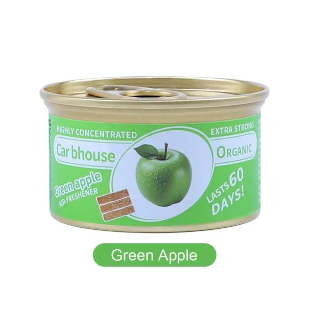 Osviežovač vzduchu do auta a domácnosti v plechovke Pohlcovač zápachu Interiér Dlhotrvajúca aróma viac vôní Green Apple