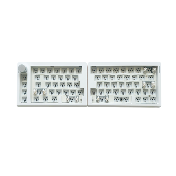 Osztott mechanikus gamer billentyűzet GMK70 RGB BT ergonomikus QMK VIA támogatás hot swappable akkumulátor 300mAh háttérvilágítás 37x11,7cm 1