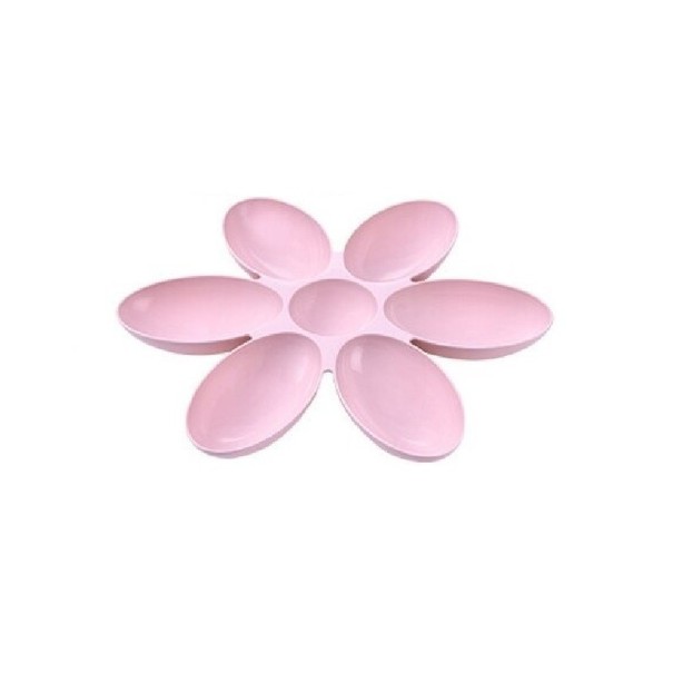 Osztott tál kutyáknak és macskáknak világos rózsaszín