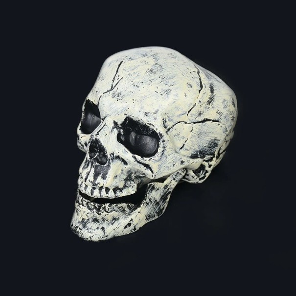 Outdoor Halloween Skull Prop Halloween Garden Decoration Lawn Decoration Human Skull Skull of a Skeleton Emerging from the Lawn 17.5 x 13 cm 1