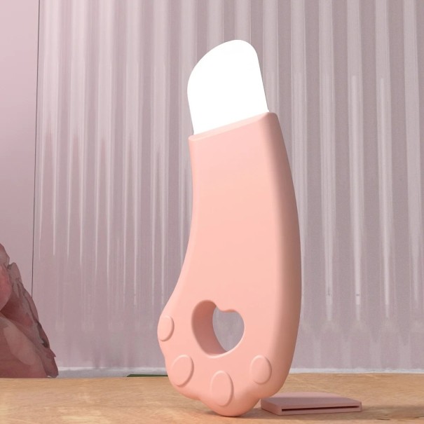 Outil d'élimination des points noirs en forme de patte de chat Accessoire exfoliant pour la peau Nettoyeur de pores manuel rose