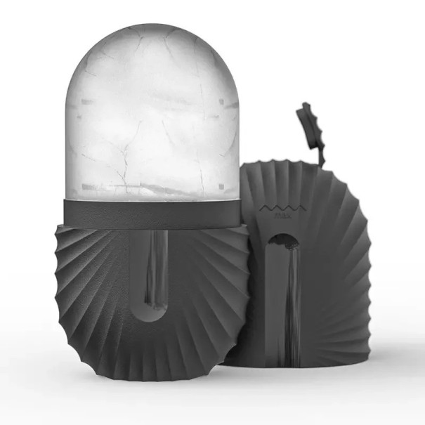 Outil de massage facial à la glace Roller glacé pour raffermir et sculpter le visage Roller glacé lifting pour le visage stimulant la circulation sanguine noir