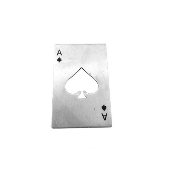 Ouvre-bouteille en forme de carte blanc