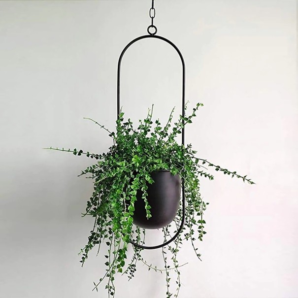 Oval hängande blomkruka