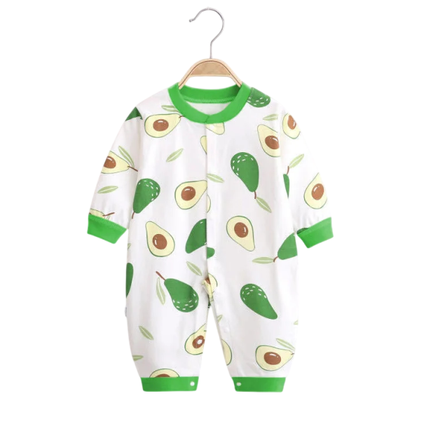 Overal blanco para bebés recién nacidos 2023 Body de algodón de manga larga con estampado de aguacate Escote en V Cierre a presión 6-9 meses Overal blanco para bebés recién nacidos 2023 Body de algodón de manga larga con estampado de aguacate Escote en V Cierre a presión 6-9 meses