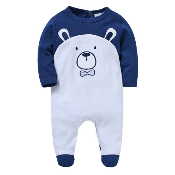 Overal de algodón para bebés con estampado de dibujos Animales y pijama para recién nacidos Ropa cómoda para niños hecha de algodón suave 9-12 meses