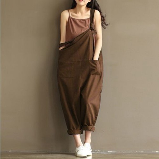 Overall für Damen in Übergröße braun XXL